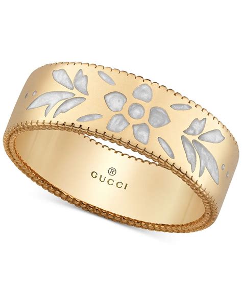 gucci gold and enamel ring|Gucci gold rings for women.